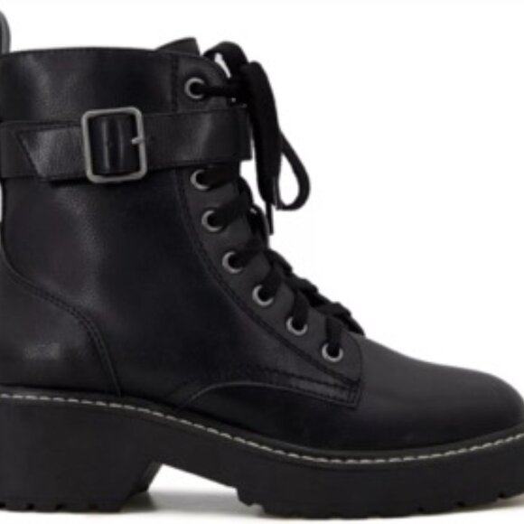 XOXO Women's Galiena Fashion Combat Boot Black Size 6.5 - Picture 1 of 5
